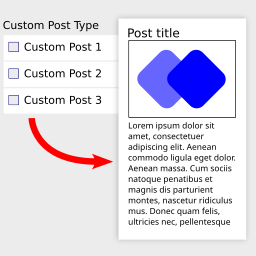 آیکن Custom post type templates for Elementor