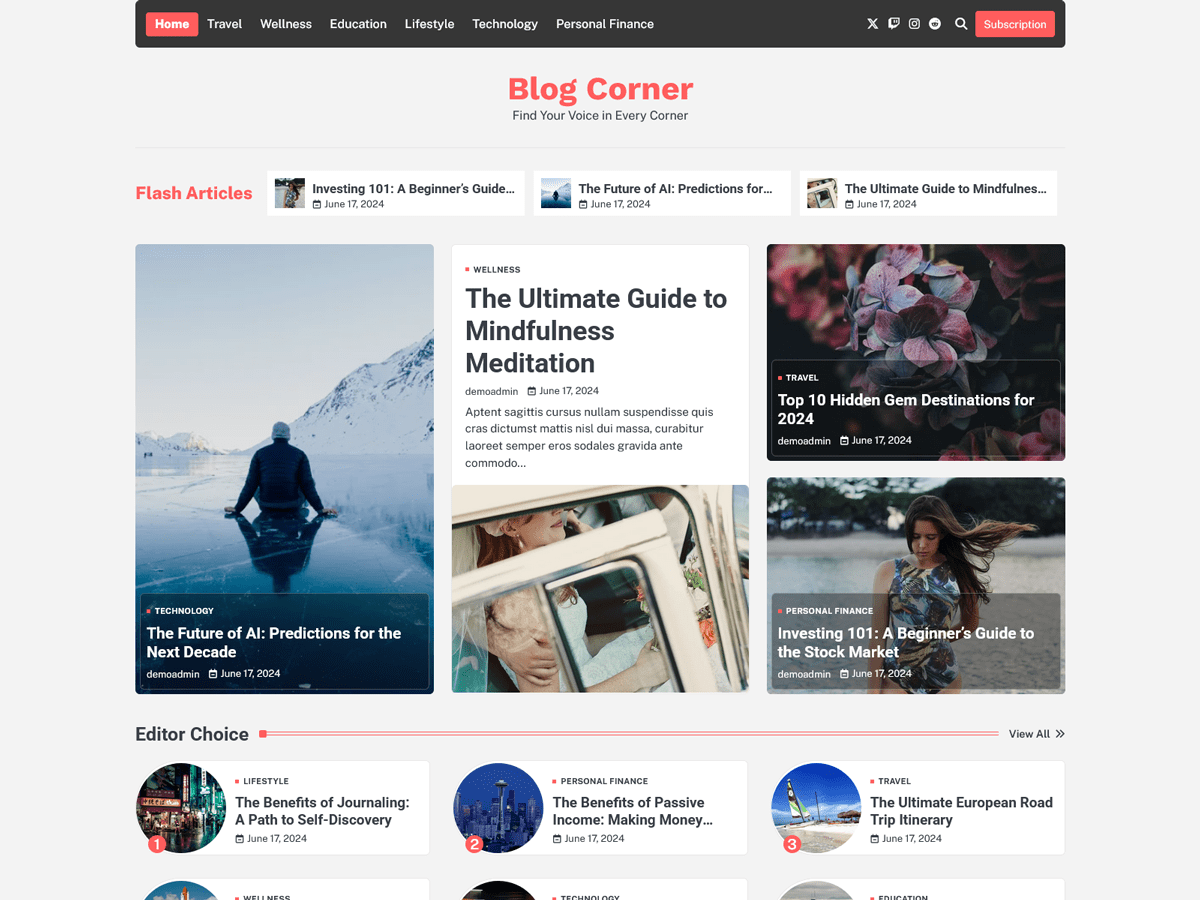 آیکن Blog Corner