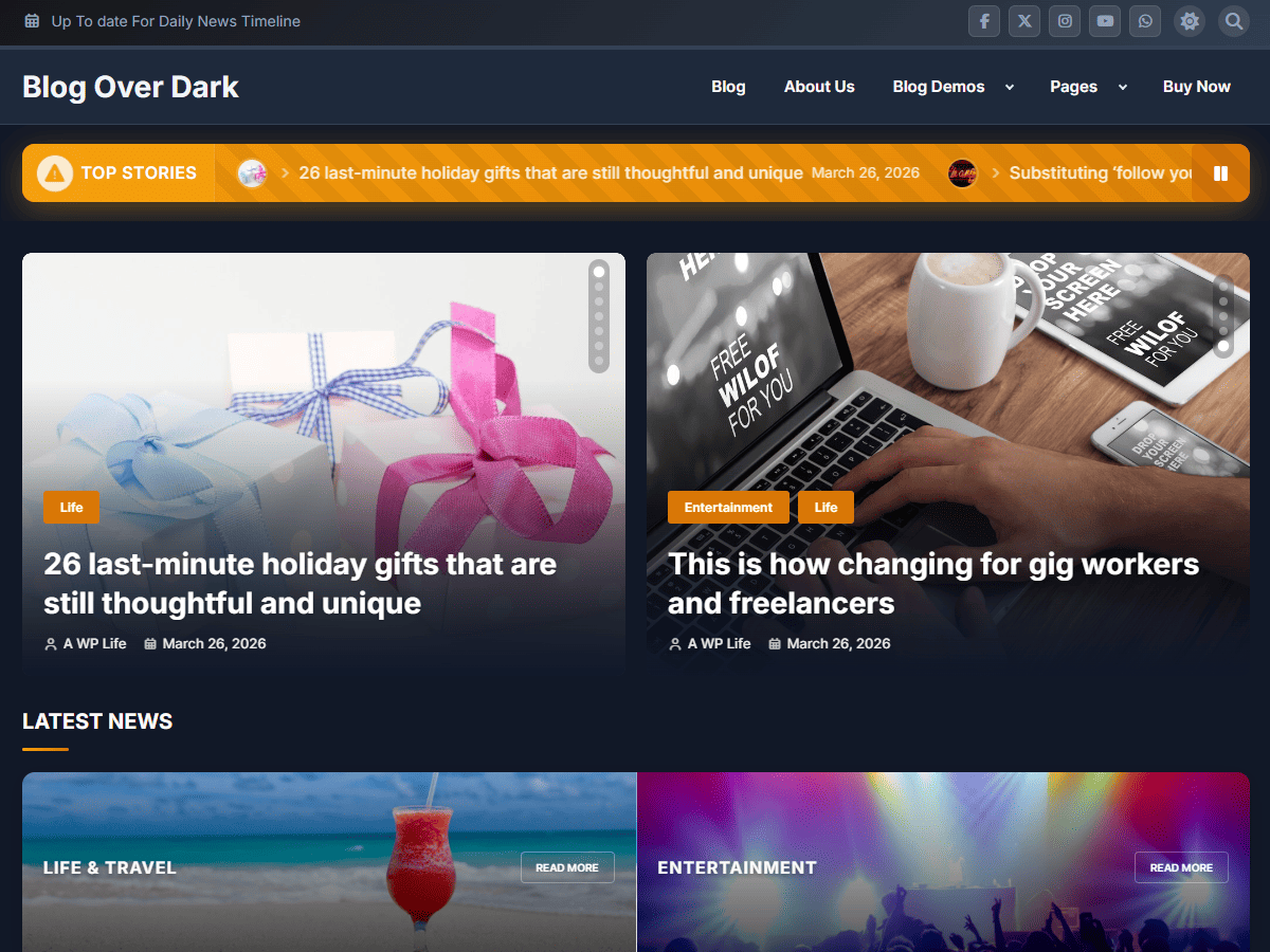 آیکن Blog Over Dark