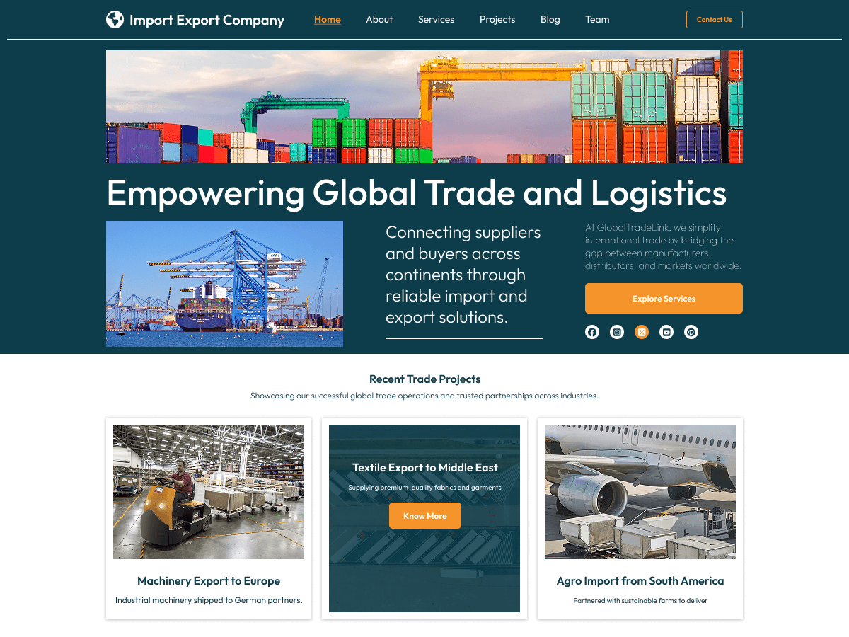 آیکن Import Export Company