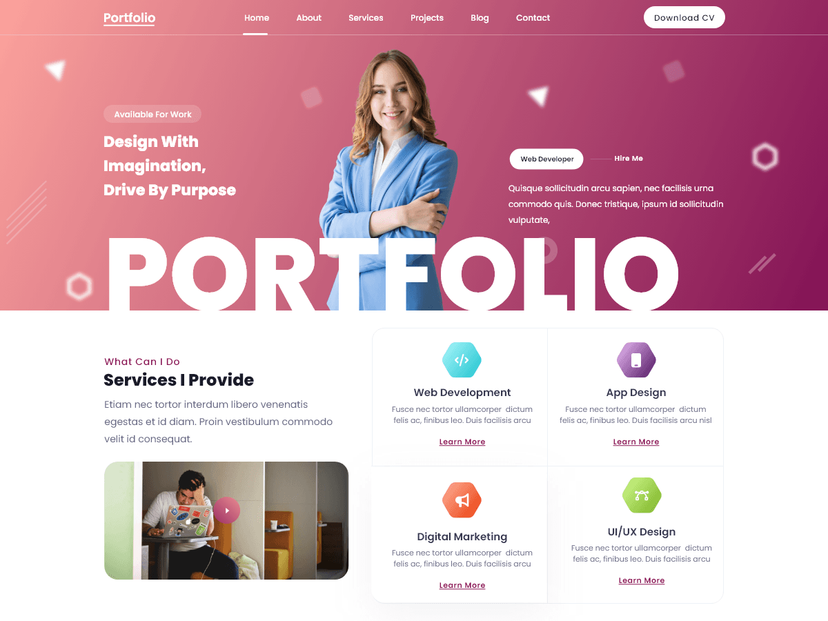 آیکن Pixel Personal Portfolio