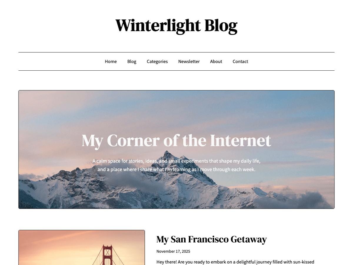آیکن Winterlight Blog